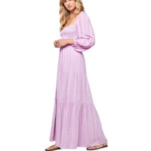 L Space Dakota Tiered Maxi Beach Dress Small NEW